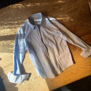 Charter Club Iron -free100% Cotton light blue butten down Sz 14‎